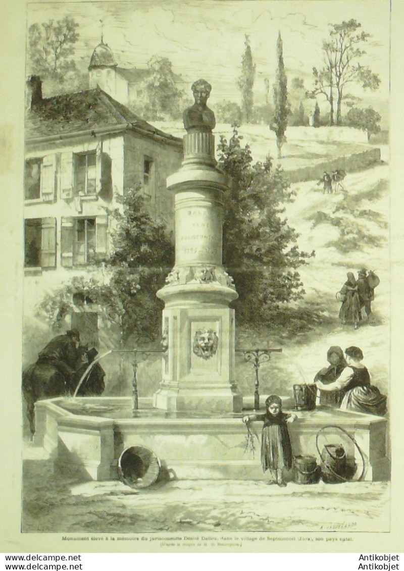 Le Monde Illustré 1872 N°802 Turquie Midhad-Pacha Vézir Septmoncel (40) Hutuiti île De Pâques - 1850 - 1899