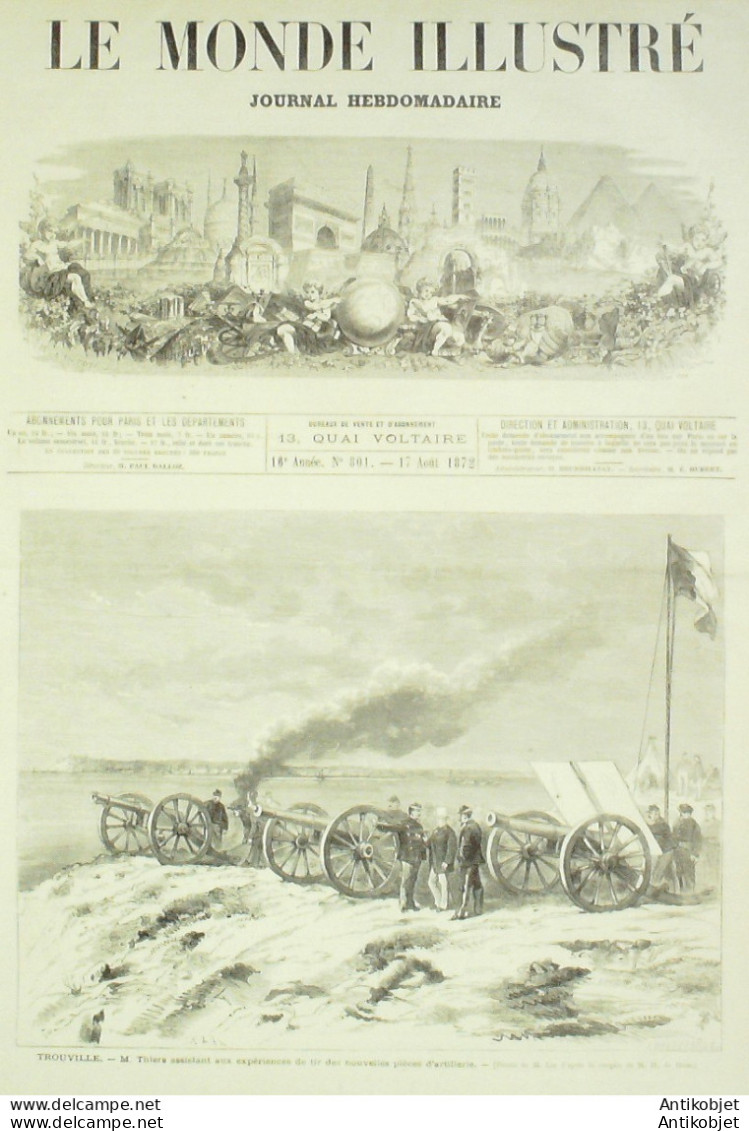 Le Monde Illustré 1872 N°801 Cherbourg (50) Naufrage Du Caroline Cochinchine Saîgon Annamites  - 1850 - 1899