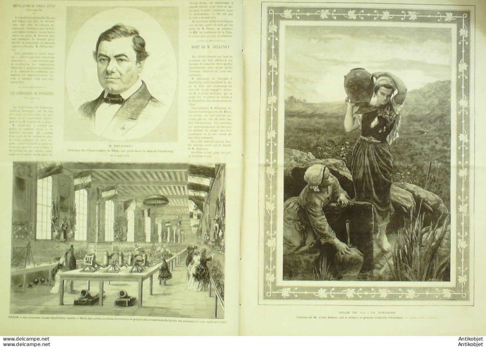 Le Monde Illustré 1872 N°801 Cherbourg (50) Naufrage Du Caroline Cochinchine Saîgon Annamites  - 1850 - 1899