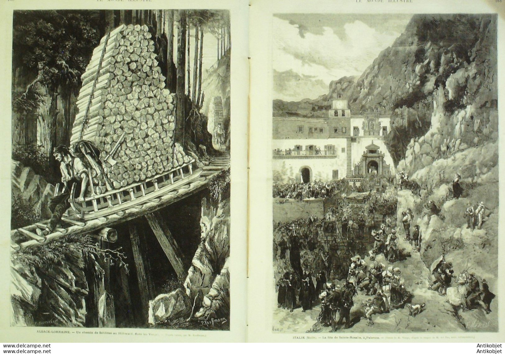 Le Monde Illustré 1872 N°805 Bohémiens Irlande Belfast Chine Fou-Tcheou Italie Palerme Algérie Oran - 1850 - 1899