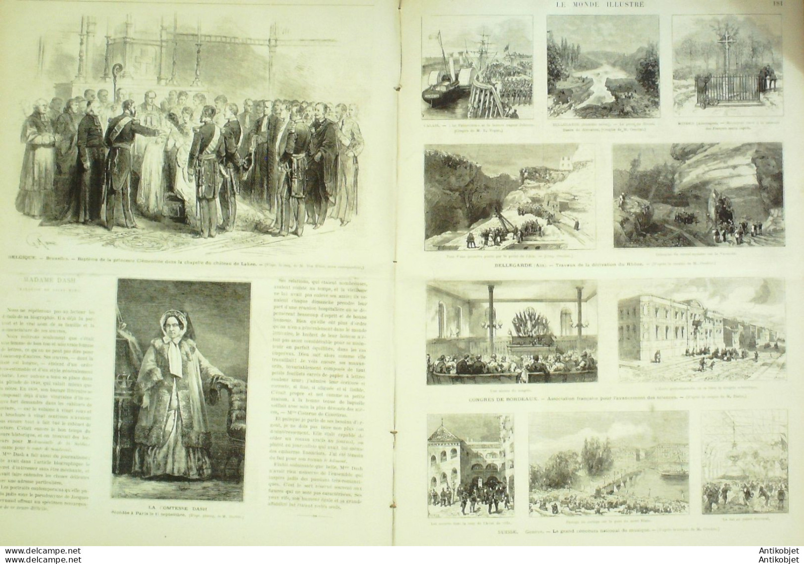 Le Monde Illustré 1872 N°806 Italie Milan Allemagne Berlin Angleterre Wollwich Belgique Bruxelles - 1850 - 1899