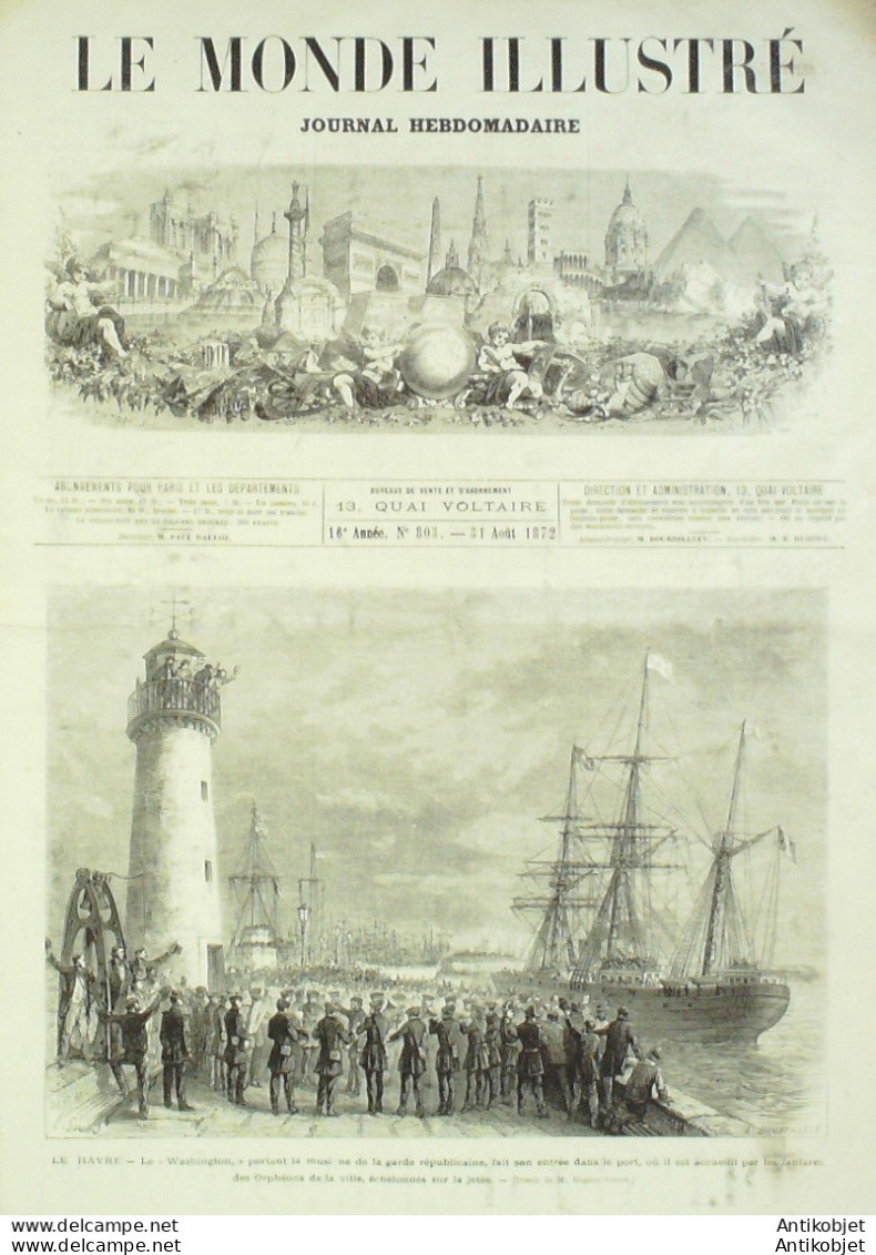 Le Monde Illustré 1872 N°803 Trouville (14) Sedan (08) Irlande Belfast Fonderies D'or - 1850 - 1899