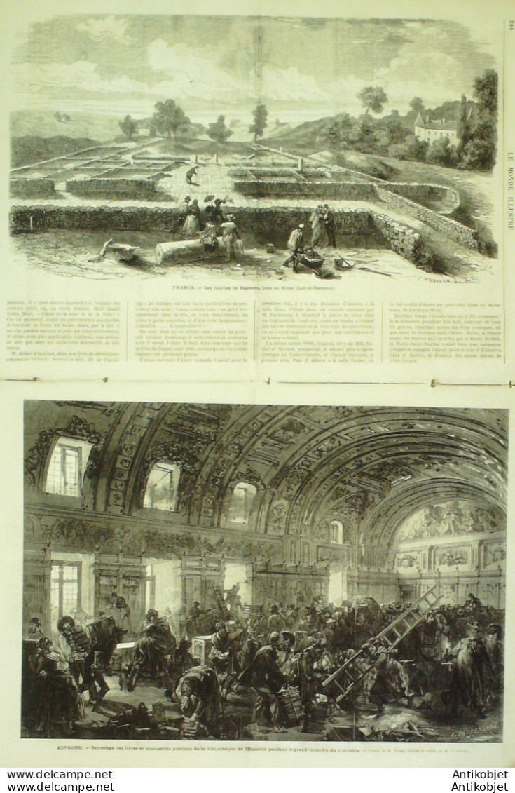 Le Monde Illustré 1872 N°810 Fontainebleau (77) Apremont Pays-Bas Delft Suisse Lausanne Martinique St-Pierre Nérac (47)  - 1850 - 1899