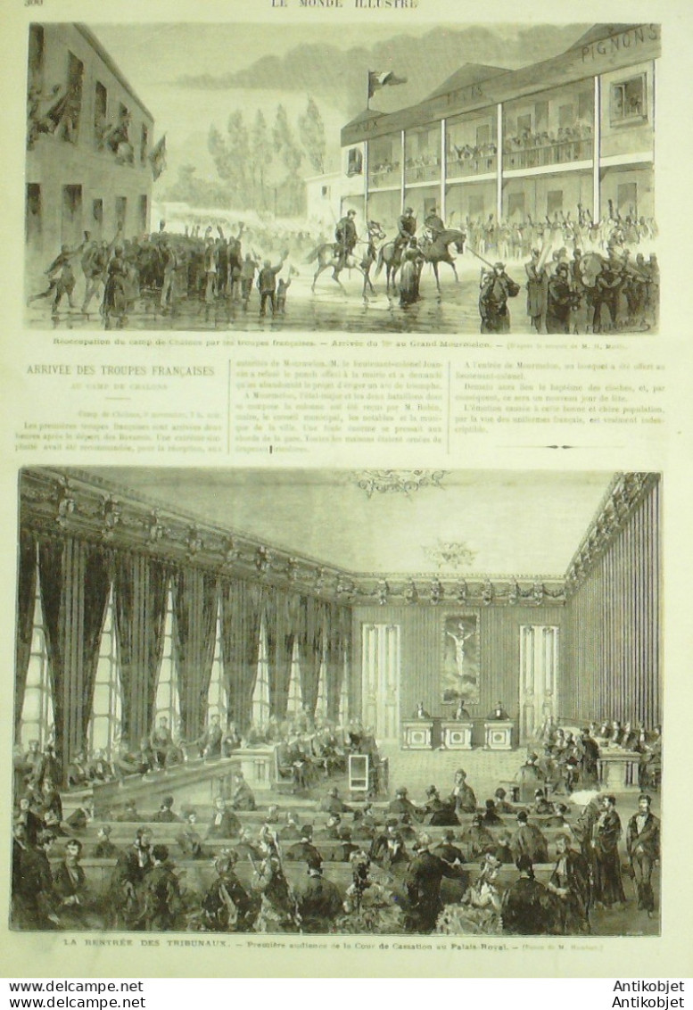 Le Monde Illustré 1872 N°814 Reims (51) Châlons (71) Assemblée Thiers Orléans (45)  - 1850 - 1899