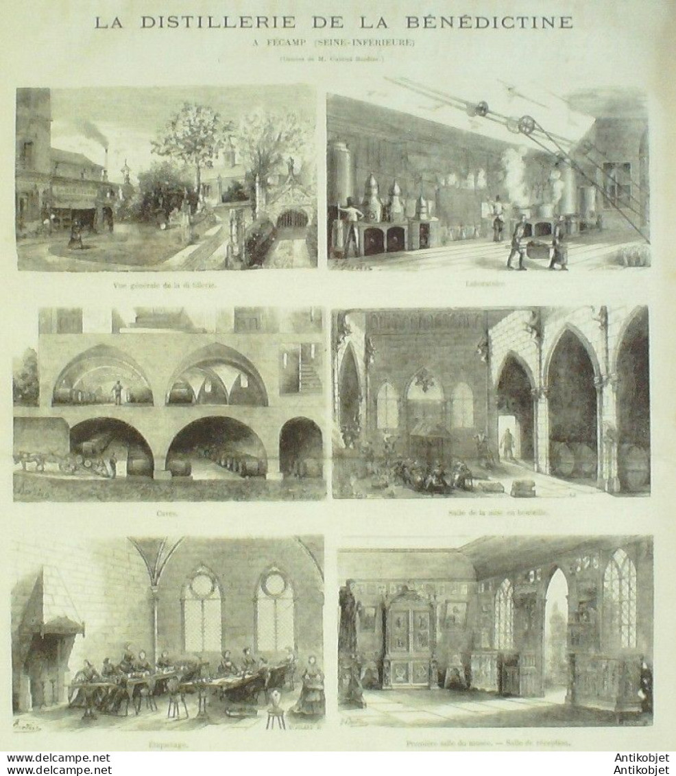 Le Monde Illustré 1872 N°818 Chelles (77) Etats-Unis Boston Fort Hile Bénédictine Distillerie Calais (62) - 1850 - 1899