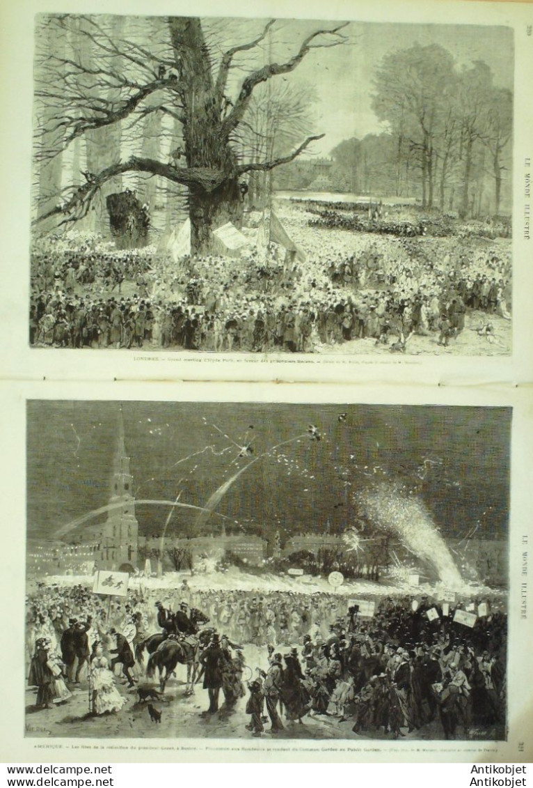 Le Monde Illustré 1872 N°815 Billancourt (92) Reims (51) Angleterre Hyde Park Turquie Constantinople - 1850 - 1899