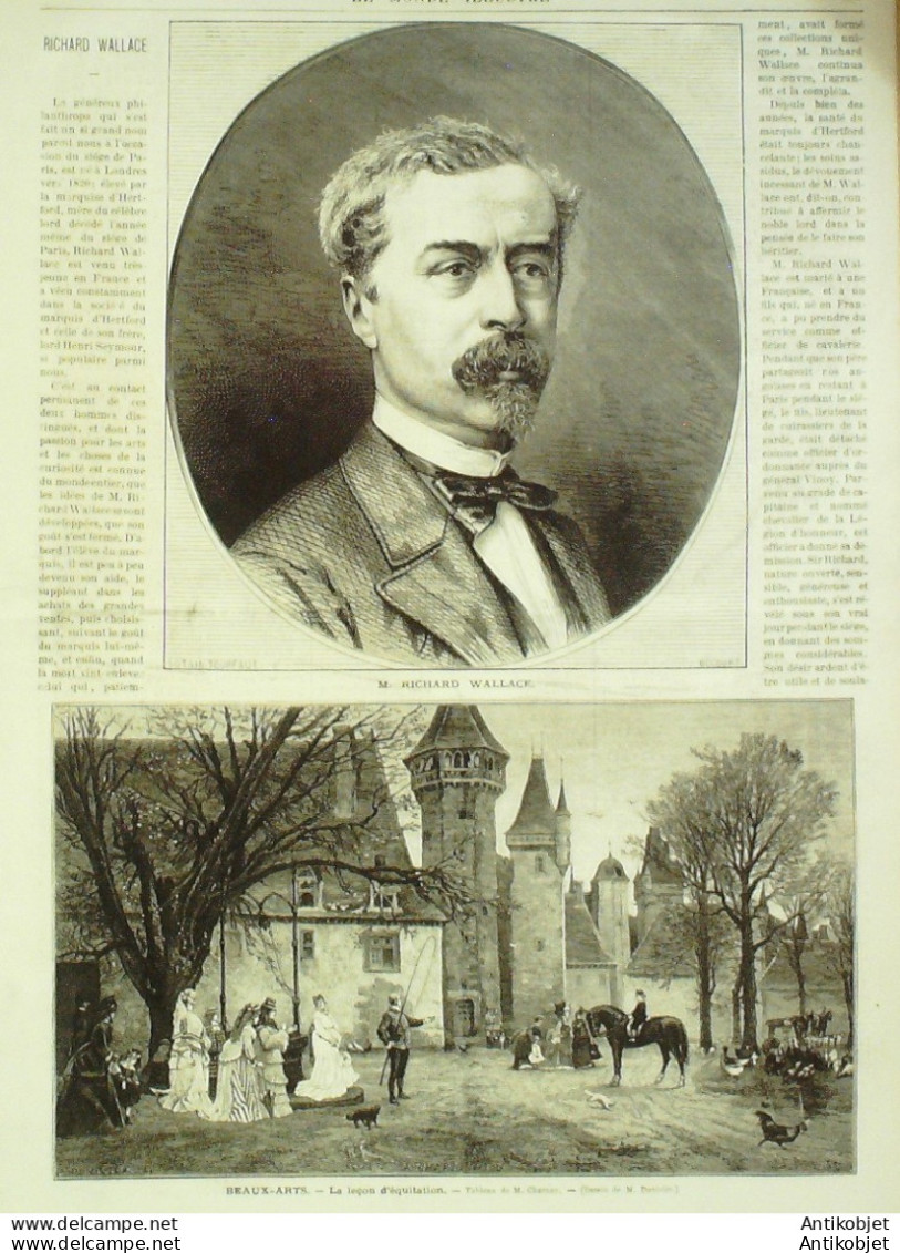 Le Monde Illustré 1872 N°819 Calais (62) Cancale St-Malo (35) Ecole Militaire Tondage Des Chevaux - 1850 - 1899