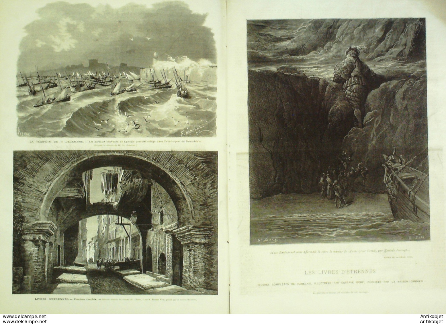 Le Monde Illustré 1872 N°819 Calais (62) Cancale St-Malo (35) Ecole Militaire Tondage Des Chevaux - 1850 - 1899