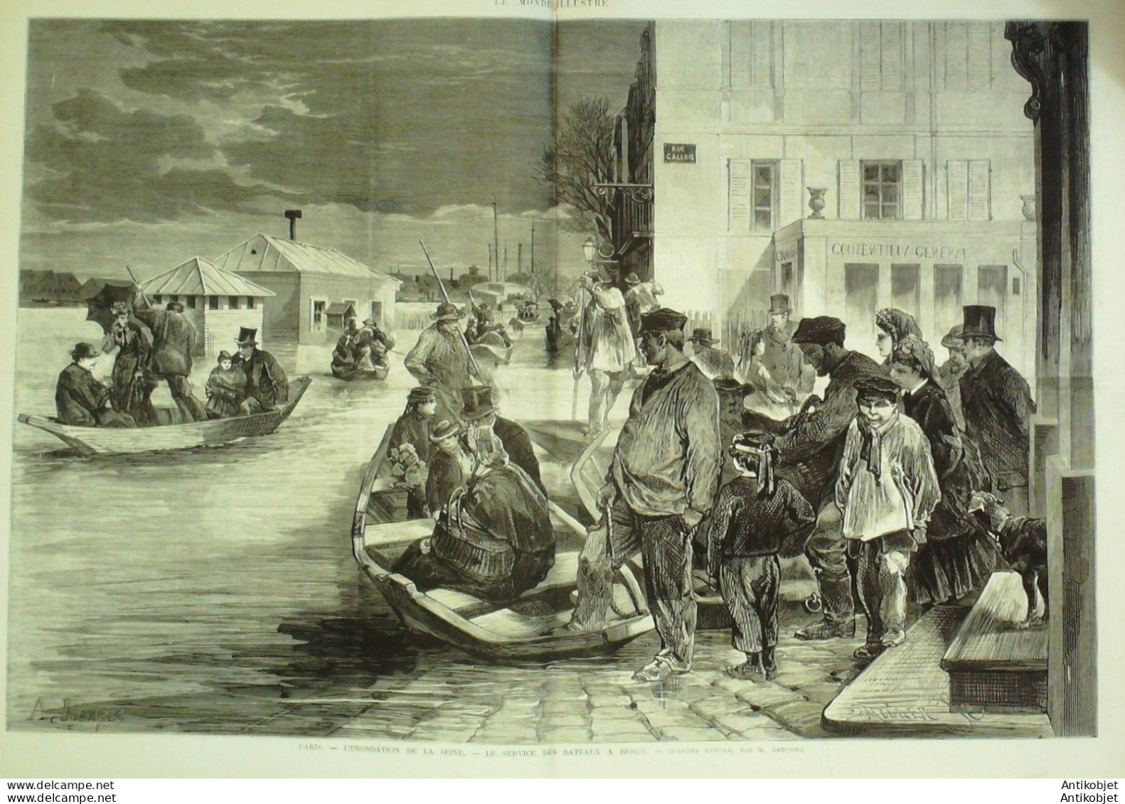 Le Monde Illustré 1872 N°820 Espagne Madrid Paris Bercy Bâteaux Inondations - 1850 - 1899