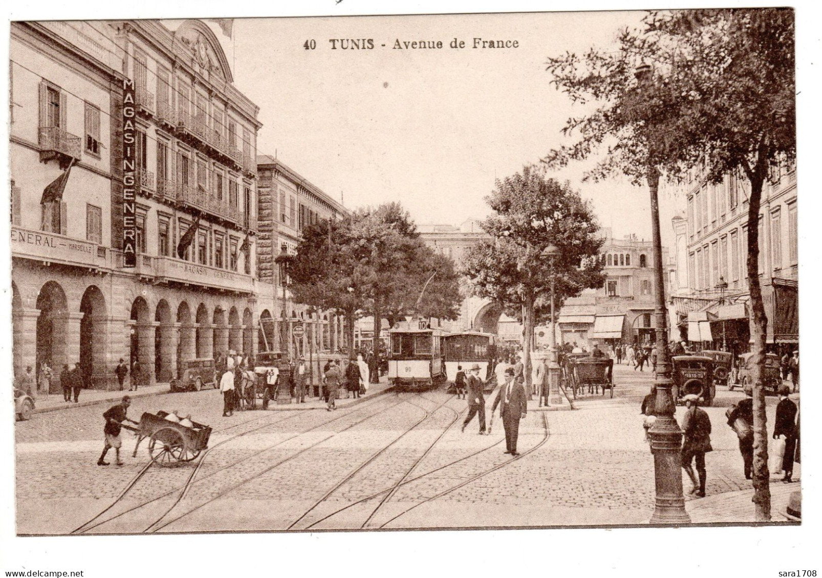 TUNIS, Avenue De France. - Tunesië