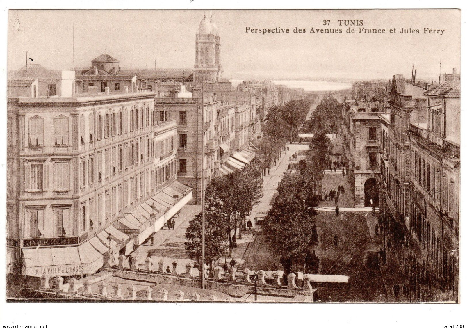 TUNIS, Perspective Des Avenues De France Et Jules Ferry. - Tunesië