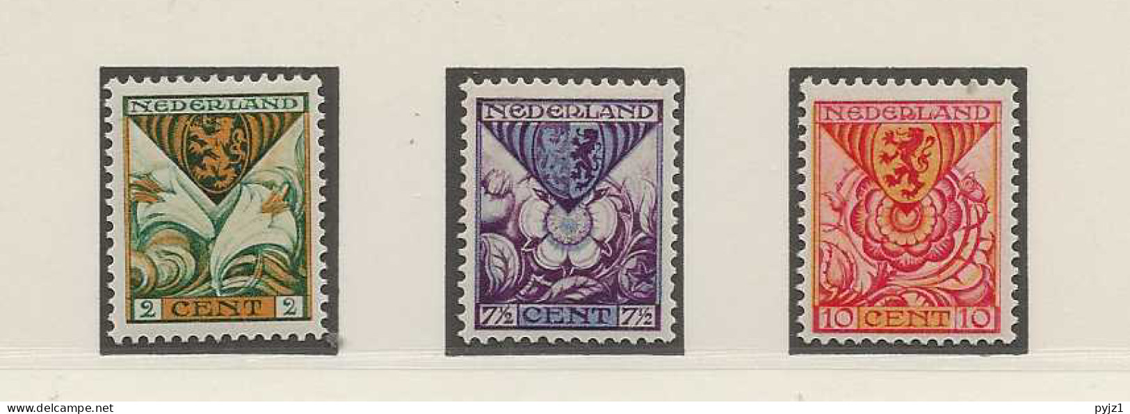 1925 MH/* Nederland NVPH 166-68 - Unused Stamps