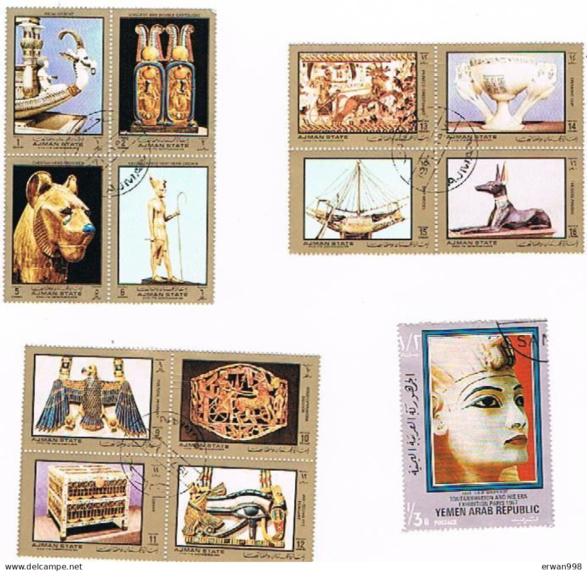 AJMAN & YEMEN Petit Lot De Timbres Sur L'egyptologie - (92) - Egyptologie