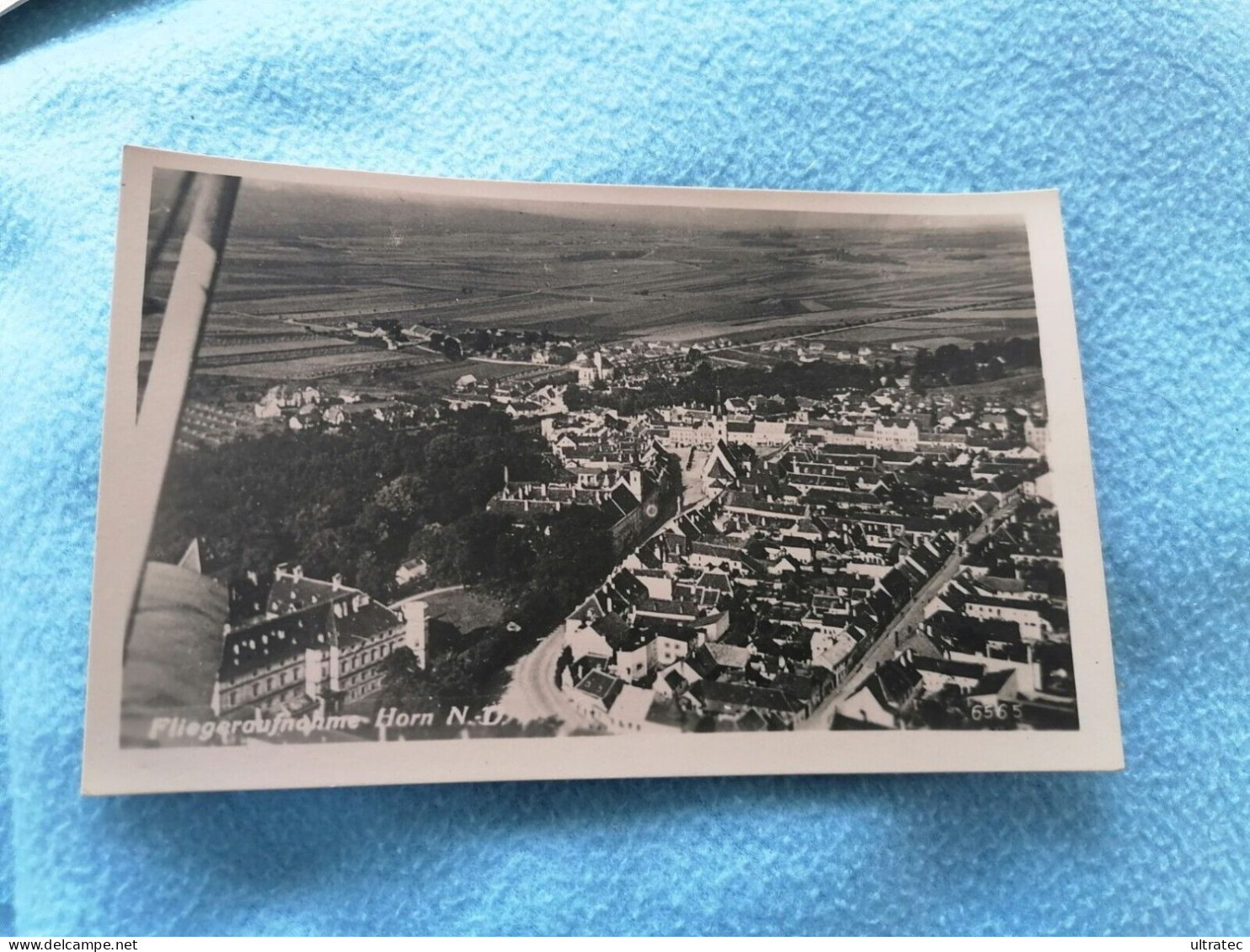 AK HORN FLIEGERAUFNAHME  NIEDERDONAU N. D.  SCHÖNE ALTE POSTKARTE  VINTAGE ANTIK  ANSICHTSKARTE TOP PANORAMA - Horn