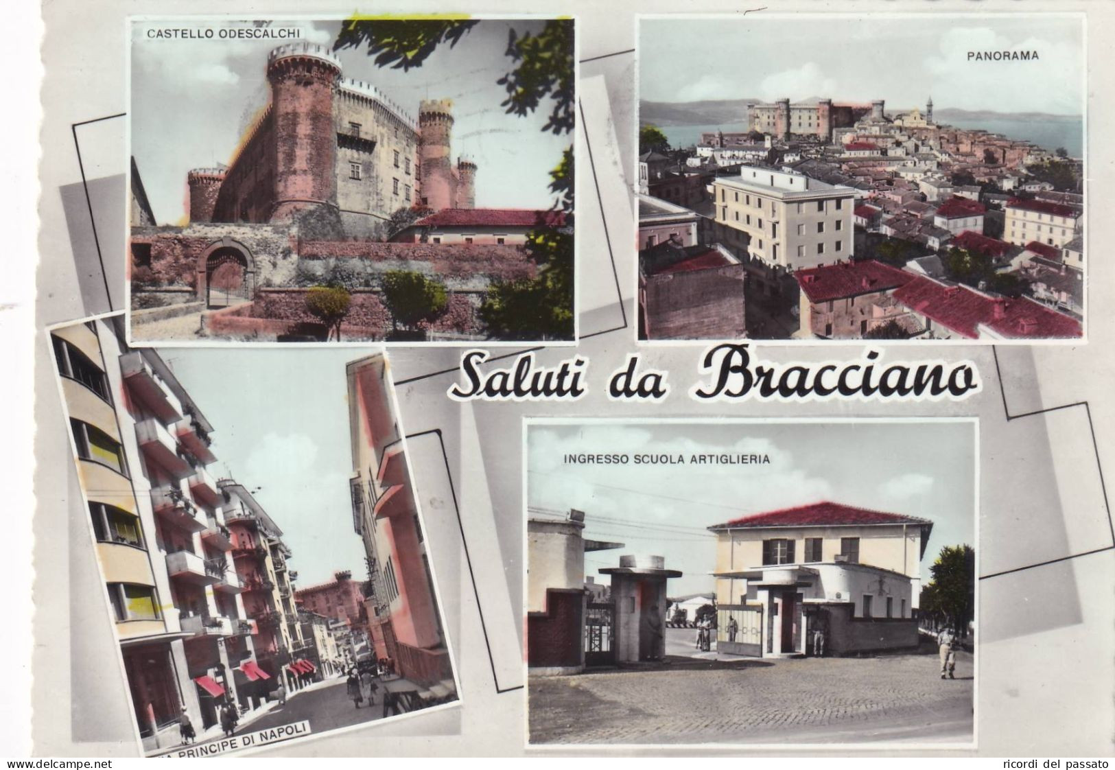 Cartolina Bracciano ( Roma ) Saluti Con Vedutine - Otros & Sin Clasificación