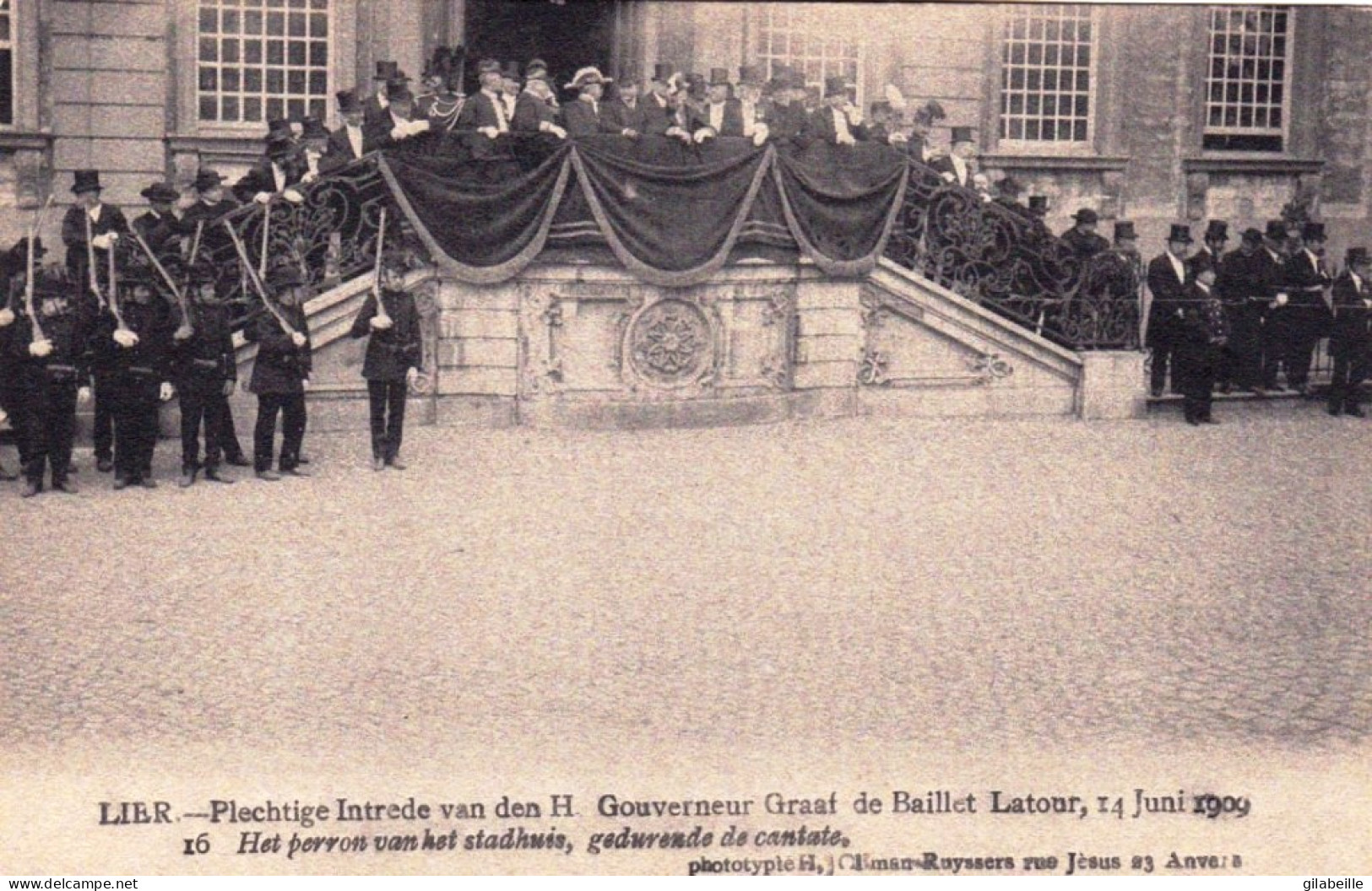 LIER - LIERRE - Plechtige Intrede Van Den H. Gouverneur  Graaf De Baillet Latour 14 Juni 1909 - Lier