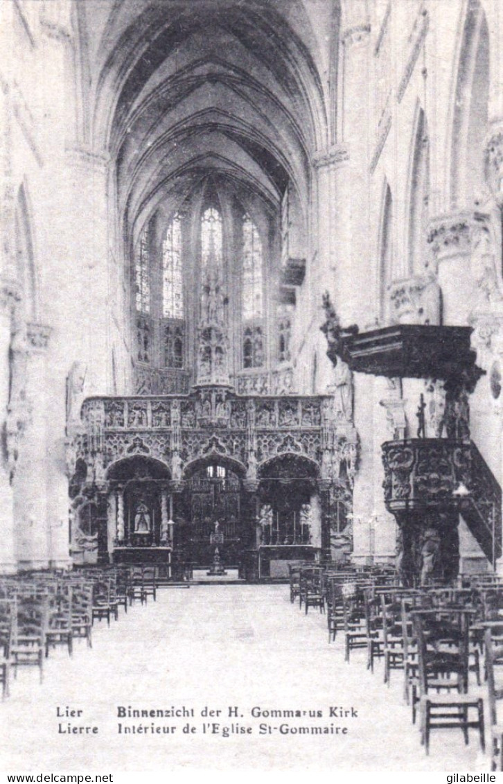 LIER - LIERRE -Gommarus Kerk Binnenzicht -  Intérieur De L' Eglise St Gommaire - Lier