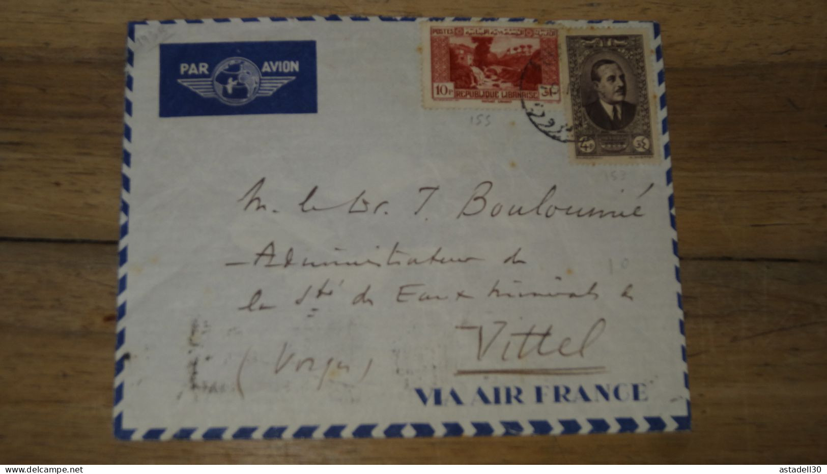 Enveloppe  LIBAN, Air France,  1938 ......... Boite1 ..... 240424-206 - Líbano