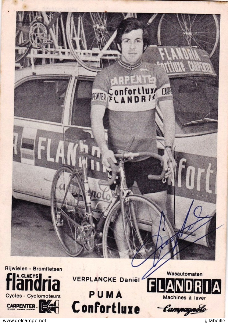 Cyclisme - Coureur Cycliste  DANIEL VERPLANCKE - Team Carpenter Flandria - Dedicace - Radsport