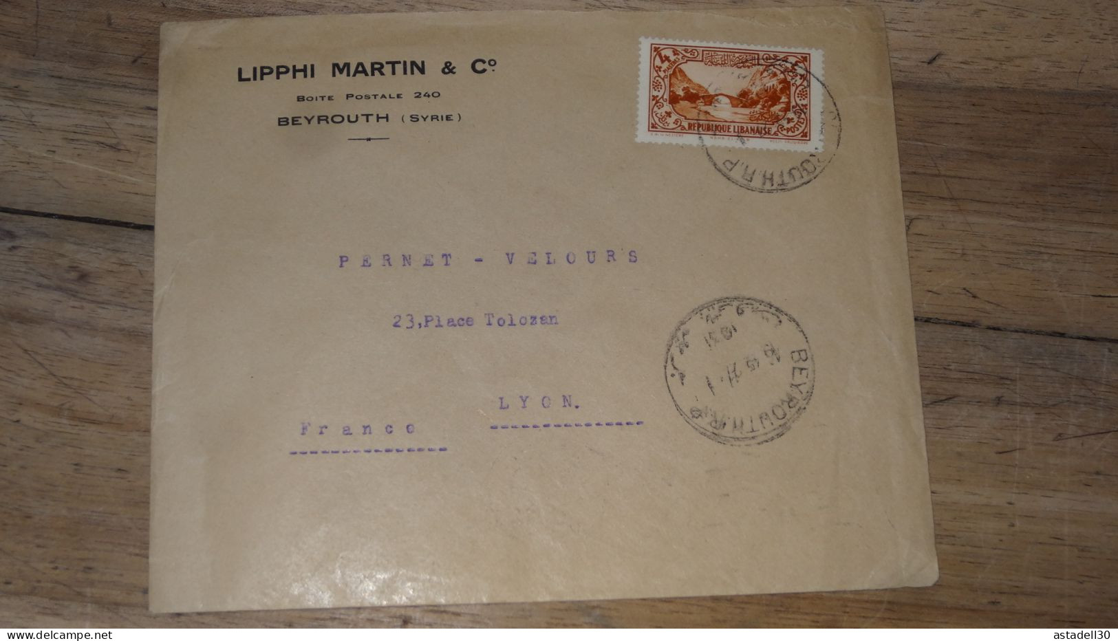 Enveloppe SYRIE, Timbre Liban, Beyrouth 1931 ......... Boite1 ..... 240424-207 - Syrien