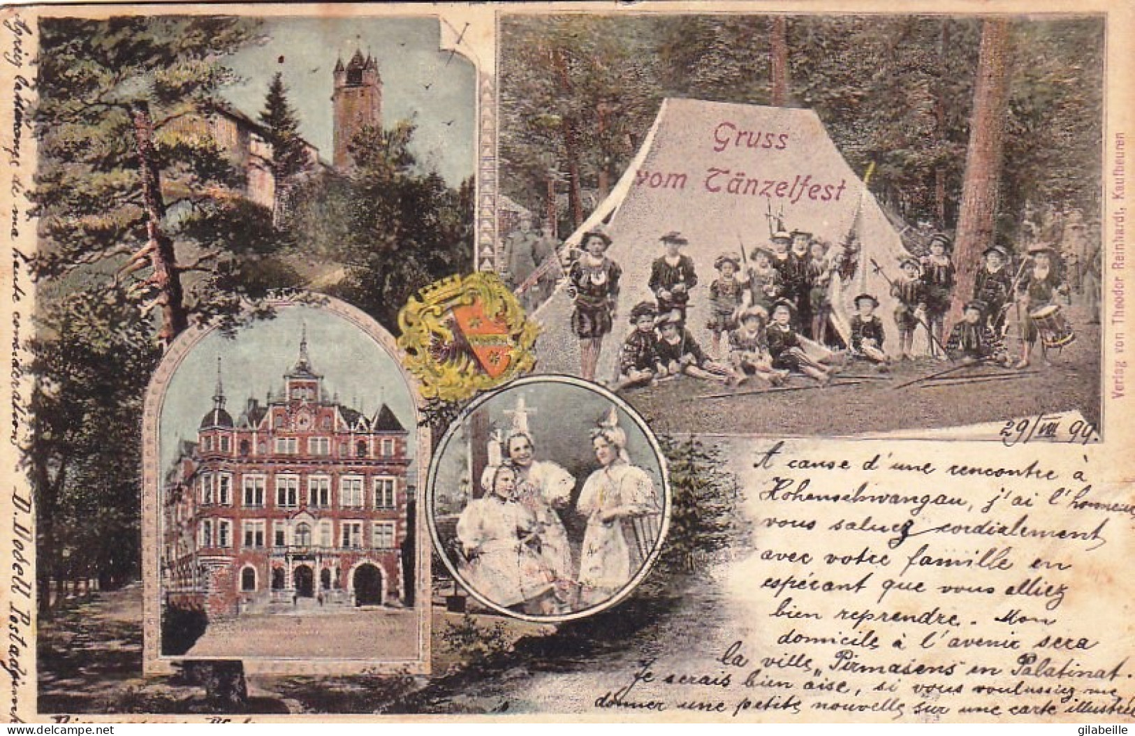 Kaufbeuren Gruss Vom Tänzelfest  - Litho 1899 - Other & Unclassified