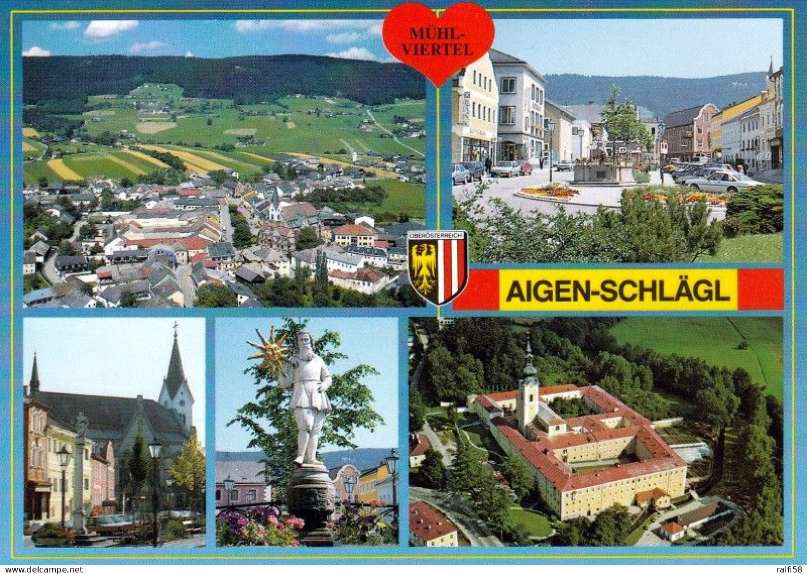 1 AK Österreich / Oberösterreich * Ansichten Von Aigen-Schlägl, Dabei Das Stift Schlägl Und Eine Luftbildaufnahme * - Other & Unclassified