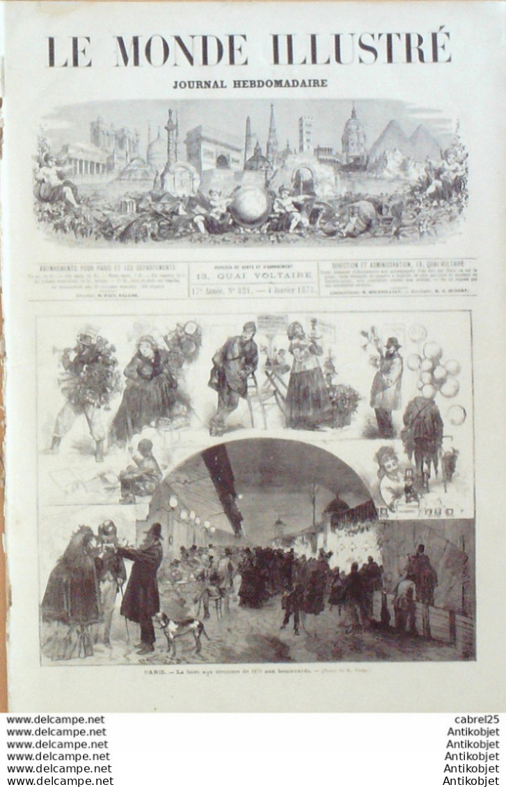 Le Monde Illustré 1873 N°821 St Cloud (92) Gironde Naufrage Du Germany Nouvelle Calédonie Ducos Camp Danae - 1850 - 1899