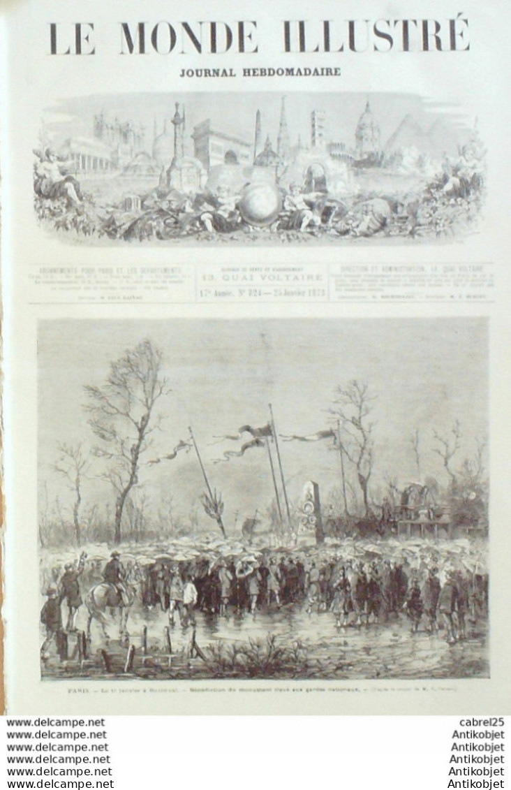 Le Monde Illustré 1873 N°824 Angleterre Chislehurs Cambden Napoleon III Chambord (41) - 1850 - 1899