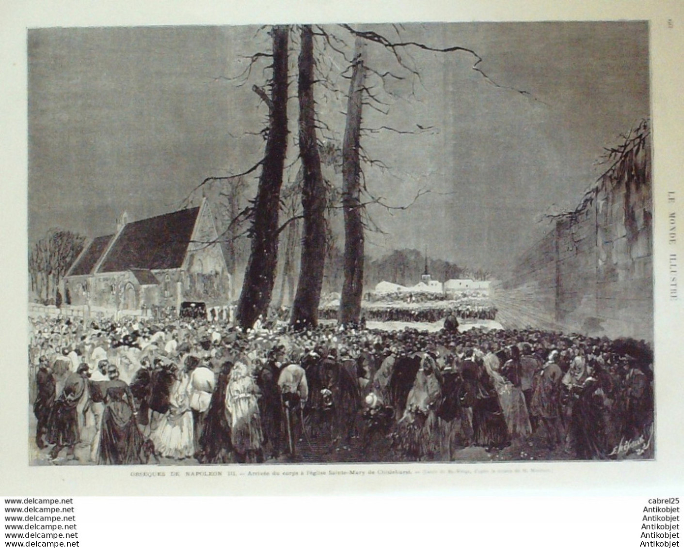 Le Monde illustré 1873 n°824 Angleterre Chislehurs Cambden Napoleon III Chambord (41)