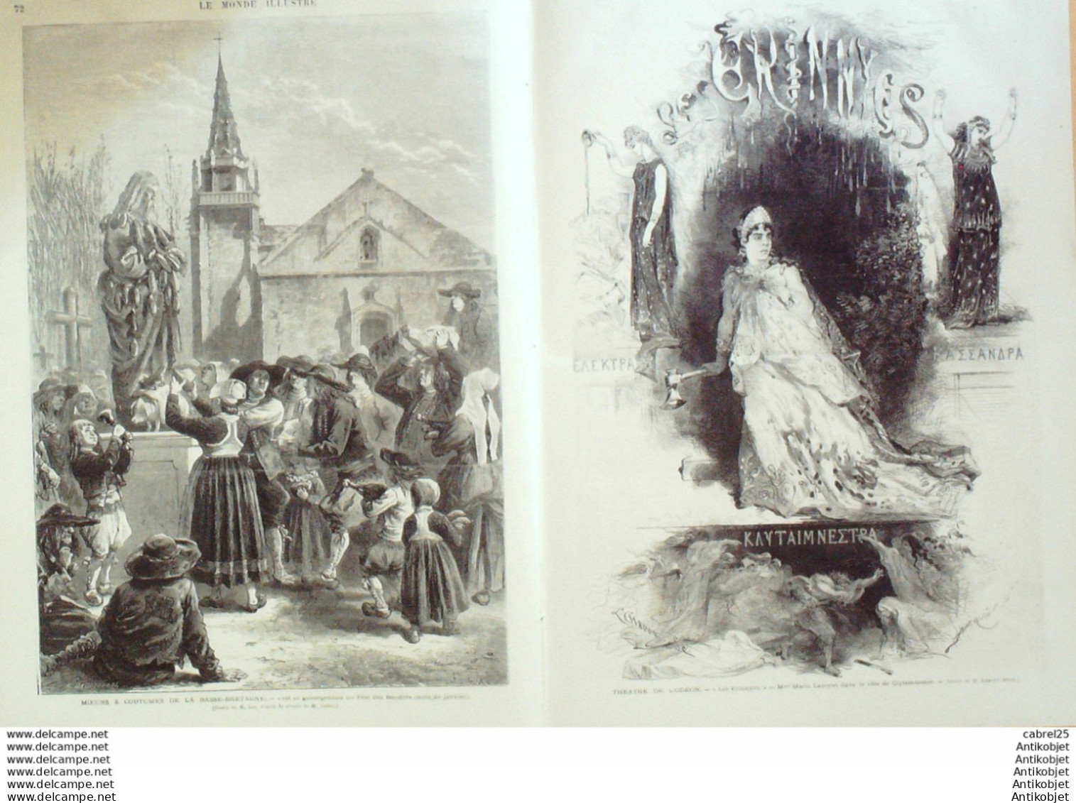 Le Monde Illustré 1873 N°825 Japon Mikado Yeddo Angleterre Chislethurst Finistère (29) Espagne Madrid - 1850 - 1899