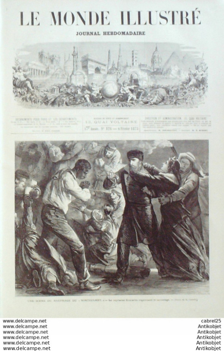 Le Monde Illustré 1873 N°826 Viet-Nam Saigon Baria Gocong Calédonie Ile Ducos Camp Italie Trevise  - 1850 - 1899