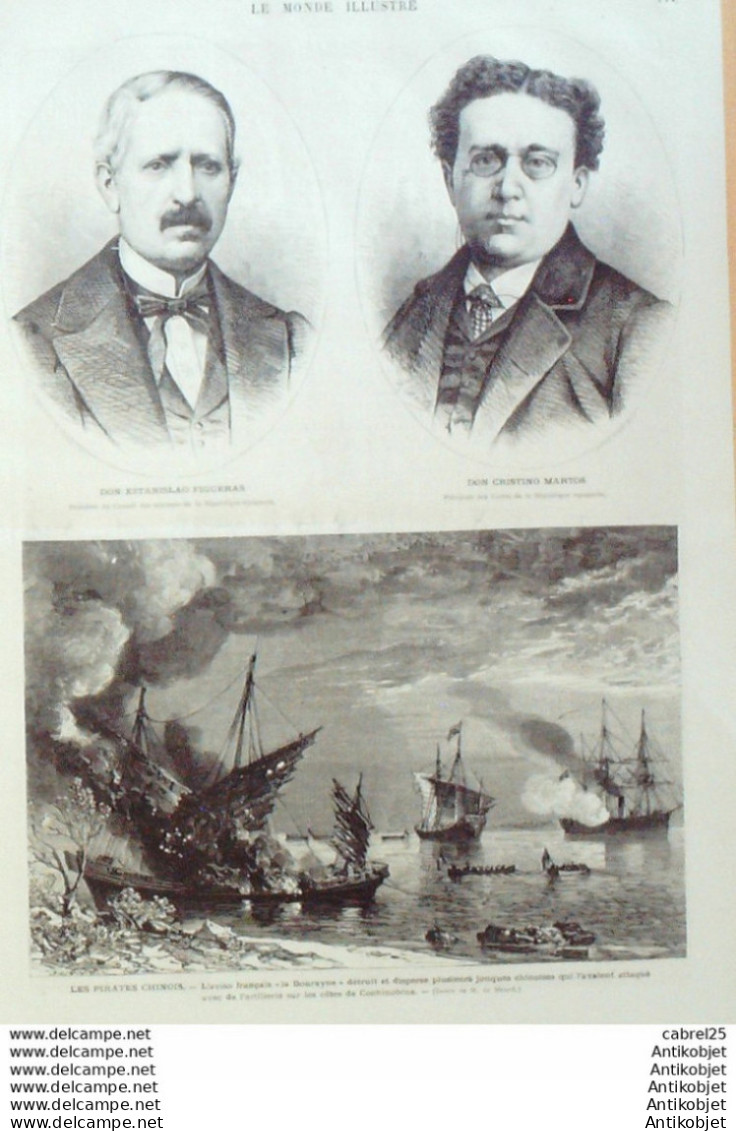 Le Monde Illustré 1873 N°828 Egypte Caire Kasr El Ali Elhami Pacha Viet Nam Le Bourayne Aix (13) - 1850 - 1899