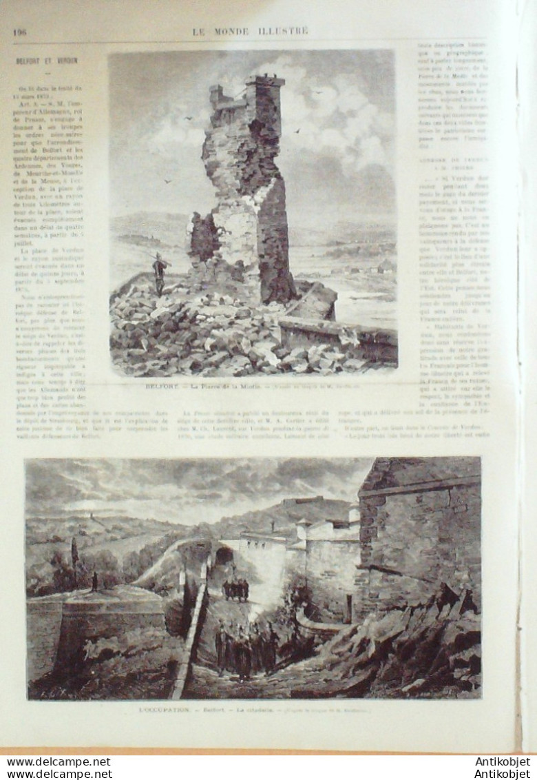 Le Monde Illustré 1873 N°833 Verdun (55) Espagne Grenade Madrid Autriche Vienne Fontainebleau (77) - 1850 - 1899