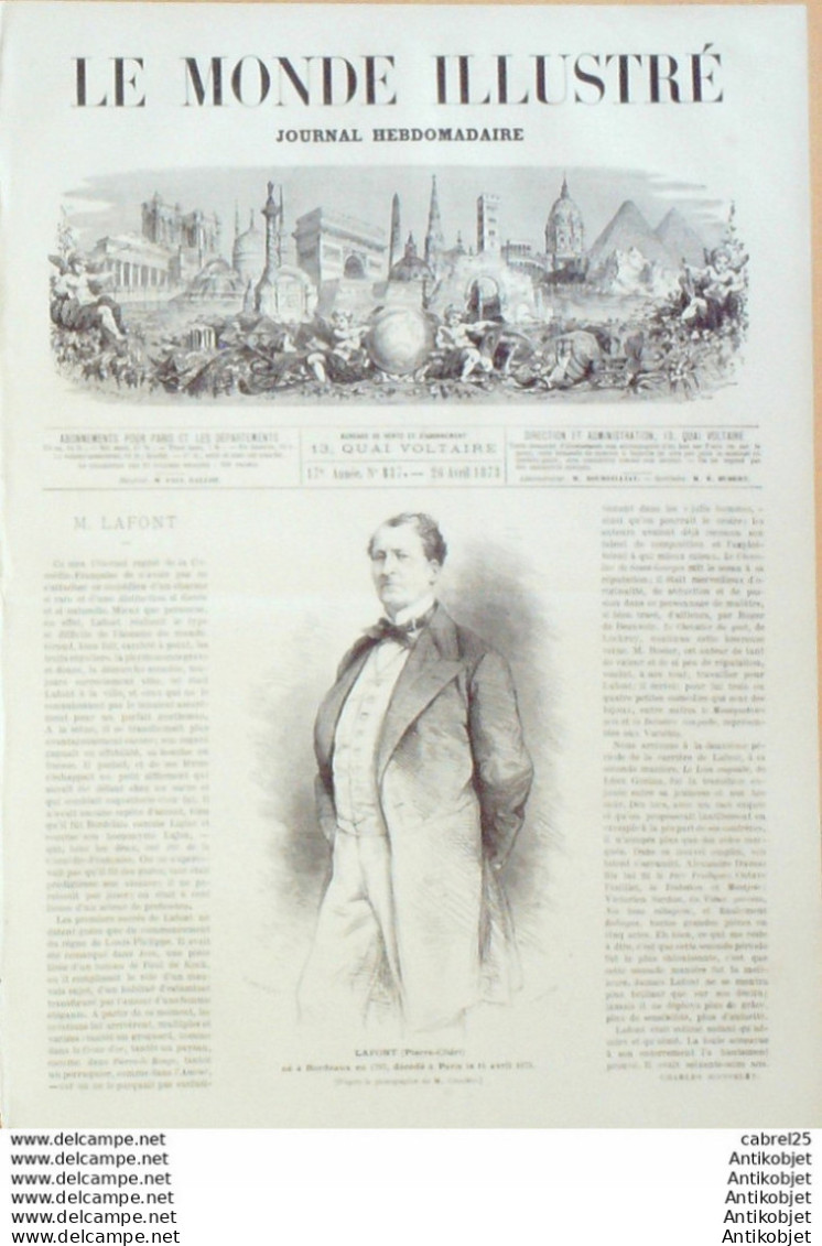 Le Monde Illustré 1873 N°837 Mont St-Michel(50) Espagne Tolede Suisse Schwitz Landsgelmeinde - 1850 - 1899