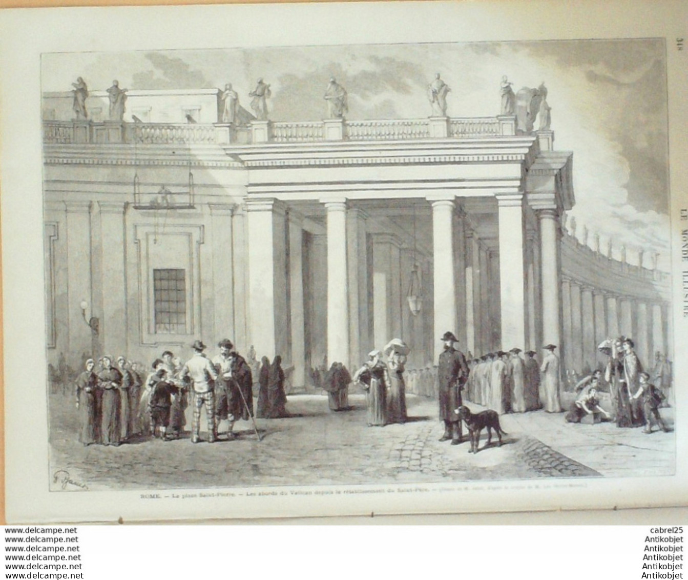 Le Monde illustré 1873 n°842 Italie Rome Vatican Maréchal Mac Mahon Suède Roi Oscar II