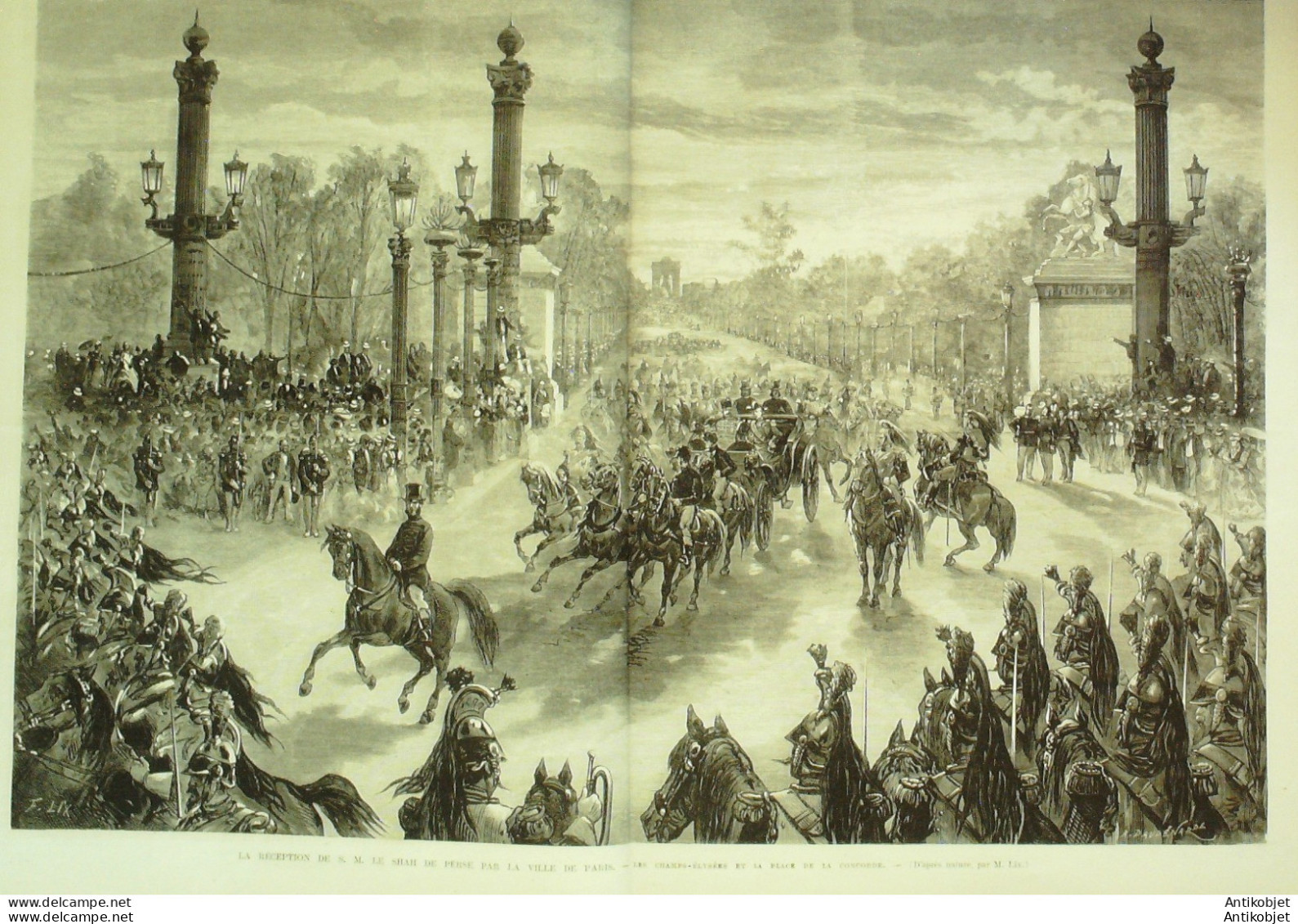 Le Monde illustré 1873 n°848 Iran Shah de Perse Cherbourg (50) 