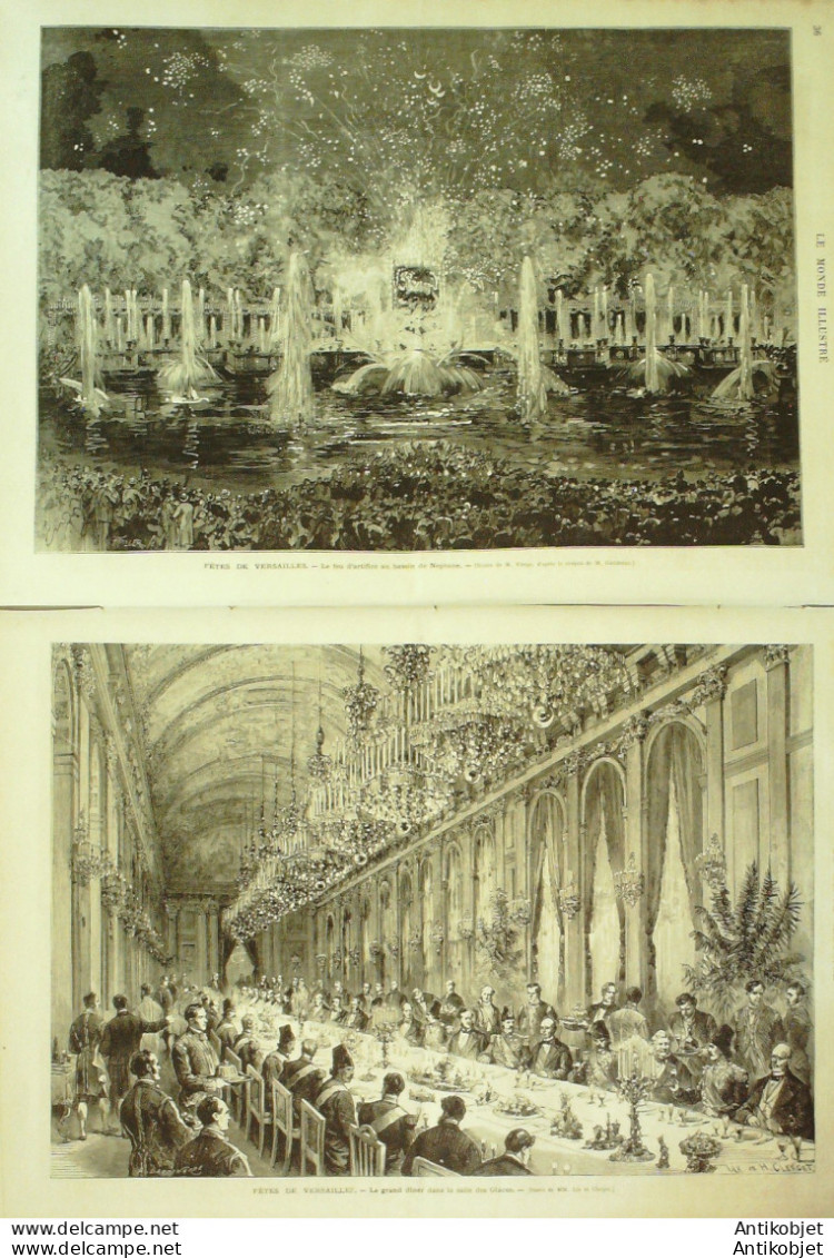 Le Monde Illustré 1873 N°849 Versailles (78) Trocadéro Fête Shah De Perse - 1850 - 1899