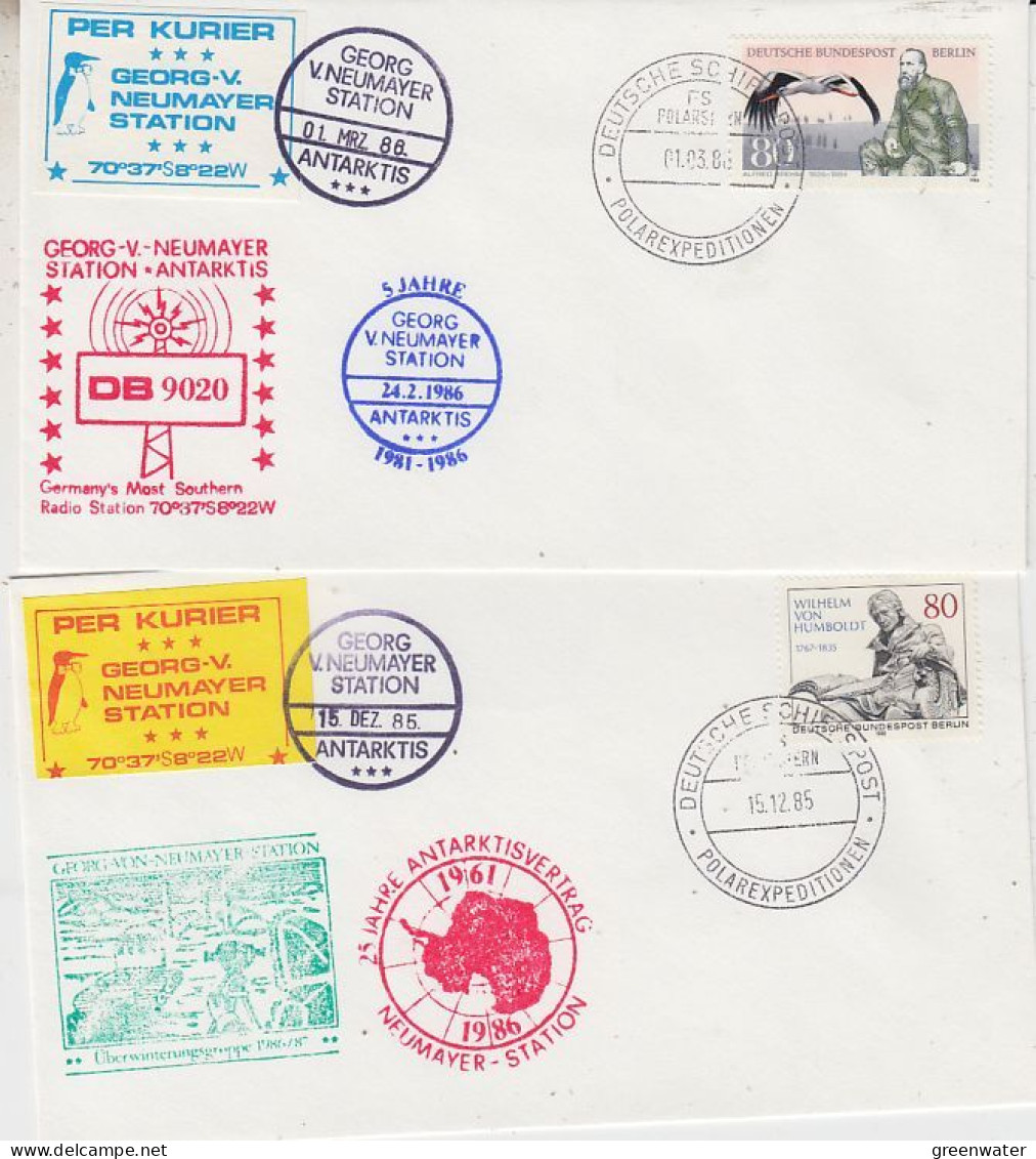 Germany Antarctica Georg Von Neumayer Station 2 Covers (GS181) - Estaciones Científicas