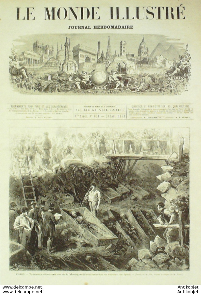 Le Monde Illustré 1873 N°854 Espagne Valence Alméria Cartagène Nouvelle Calédonie Nouméa Tarbes (65) - 1850 - 1899