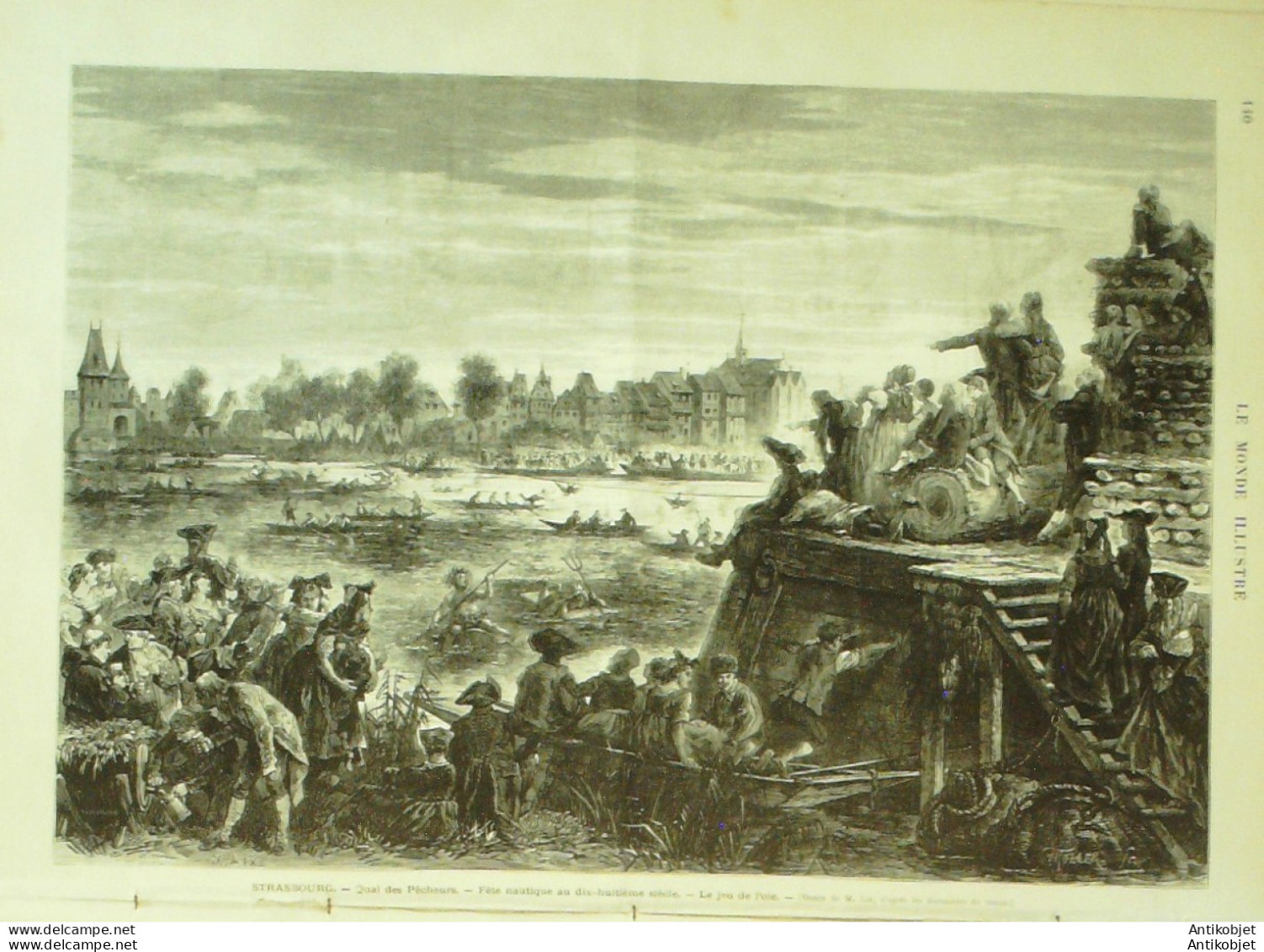 Le Monde illustré 1873 n°855 Espagne Séville Chambéry (73) Nantes (44) Strasbourg (67) 