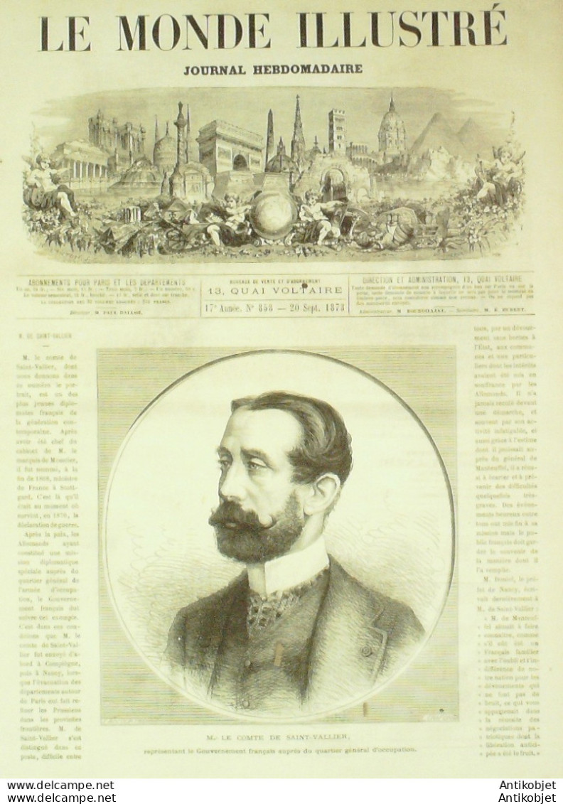 Le Monde Illustré 1873 N°858 Verdun (55) Tibet Himalaya Kinchin-Junga Autriche Vienne - 1850 - 1899