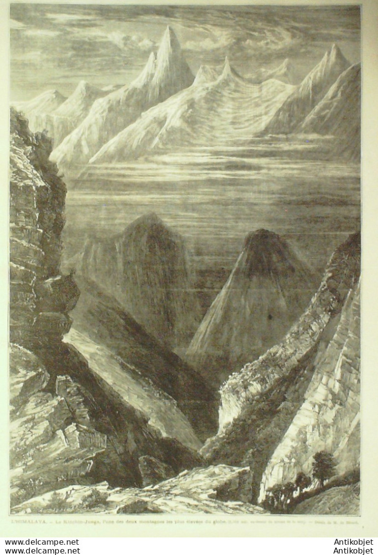 Le Monde illustré 1873 n°858 Verdun (55) Tibet Himalaya Kinchin-Junga Autriche Vienne