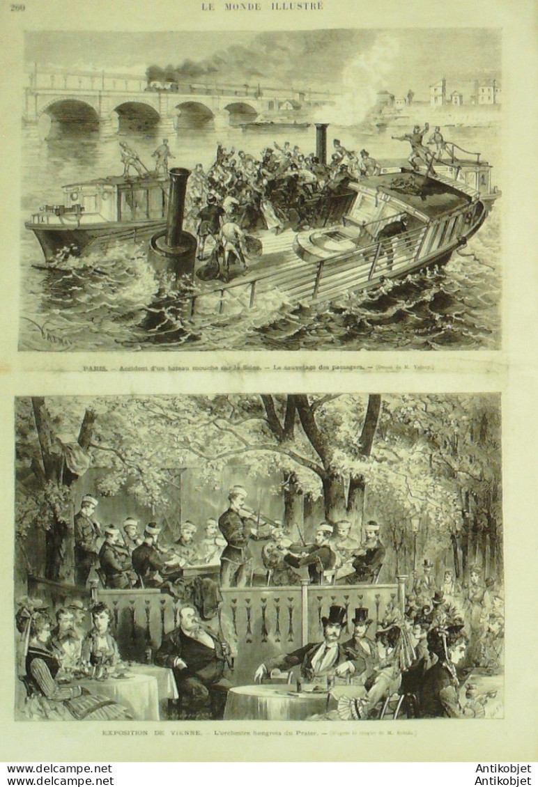 Le Monde Illustré 1873 N°863 Villiers-sur-Morin (77)  Metz Courcelles-sur-Nied (57) Procès Mal Bazaine - 1850 - 1899