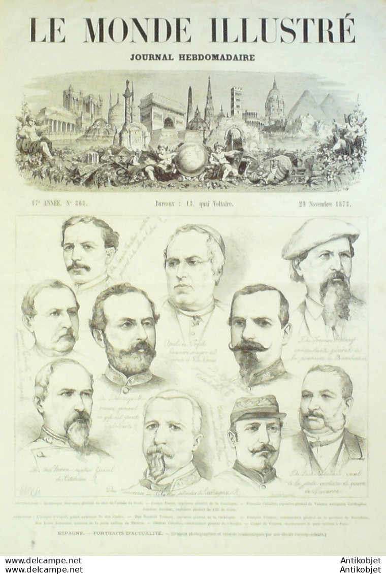 Le Monde Illustré 1873 N°868 Jeanne D'Arc Gravelotte (57) Espagne Carlistes & Républicains - 1850 - 1899