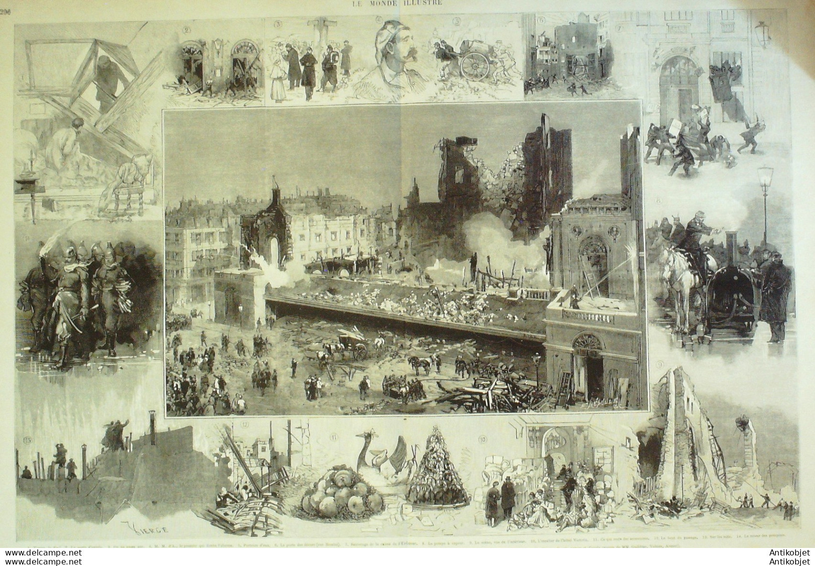 Le Monde Illustré 1873 N°865 Belfort (90) Avallon (71) Opéra Incendie Procès Mal Bazaine - 1850 - 1899