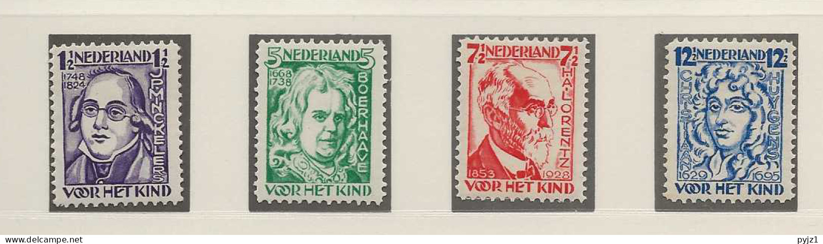 1928 MH/* Nederland NVPH 220-23 - Unused Stamps