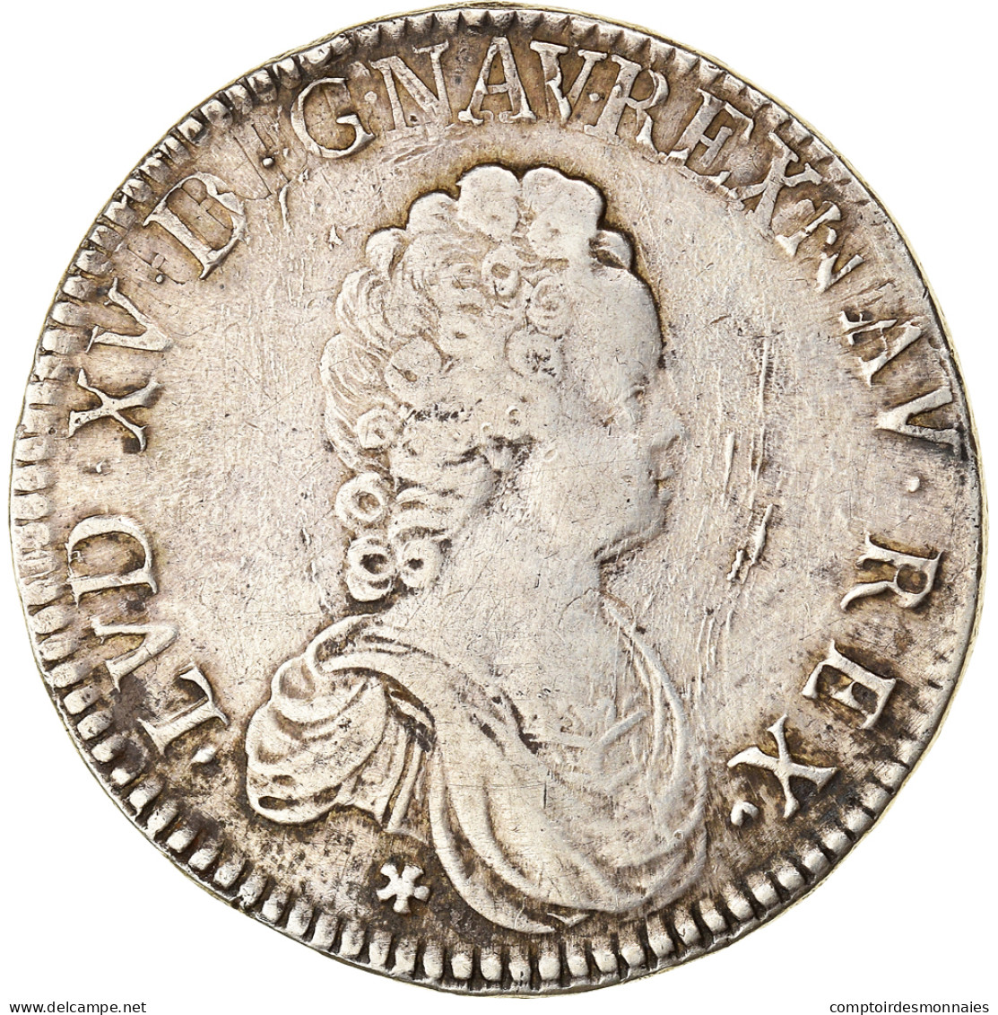 Monnaie, France, Louis XV, Écu Vertugadin, Ecu, 1716, Aix, TB+, Argent - 1715-1774 Lodewijk XV