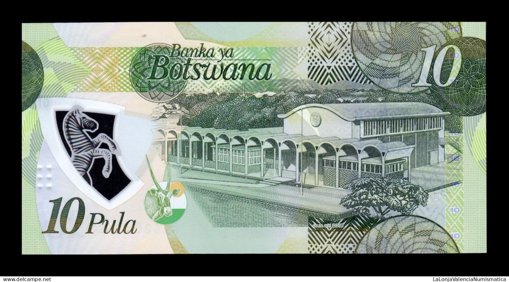 Botswana 10 Pula 2018 Pick 35 Polymer Sc Unc - Botswana