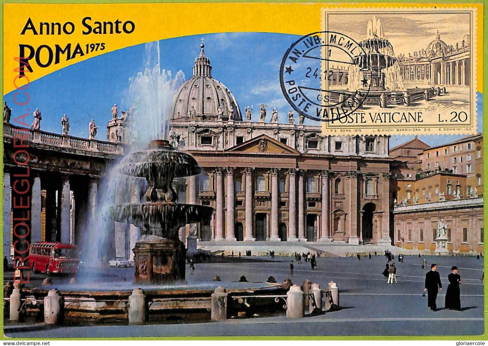 Ad3283 - VATICAN - Postal History - MAXIMUM CARD - 1975 - ARCHITECTURE - Other & Unclassified