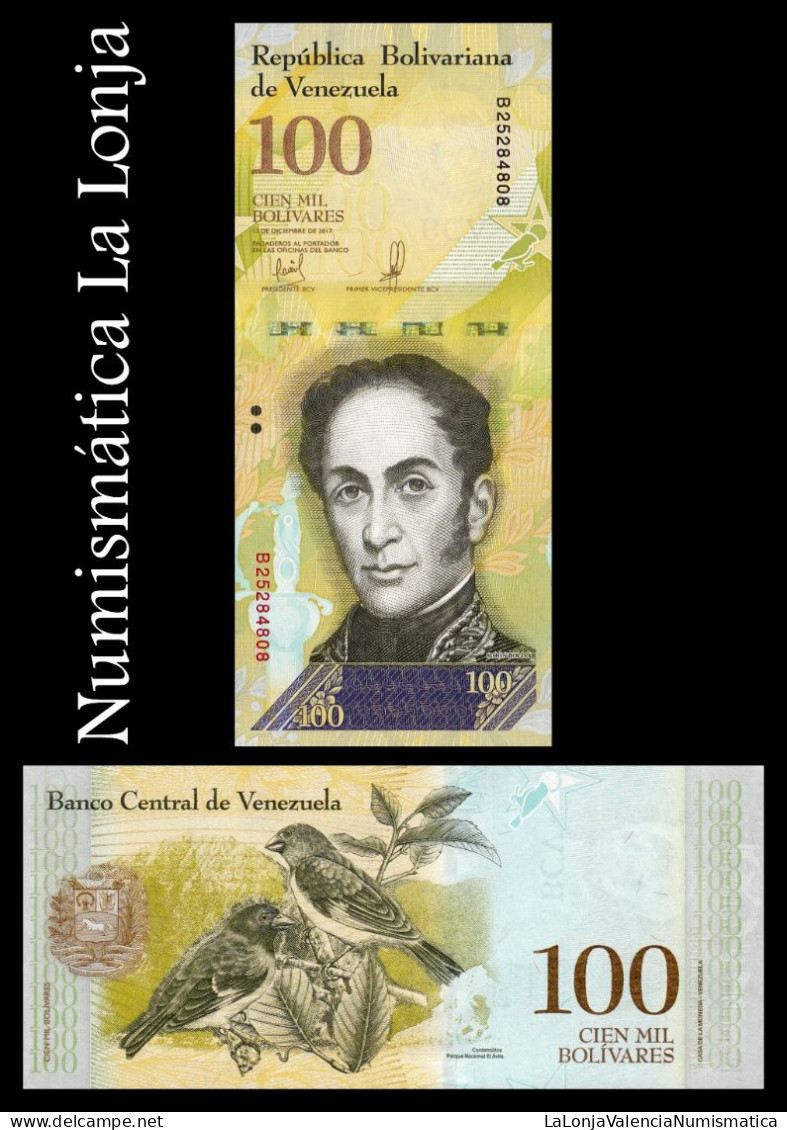 Venezuela 100000 Bolívares 2017 Pick 100b(2) Sc Unc - Venezuela